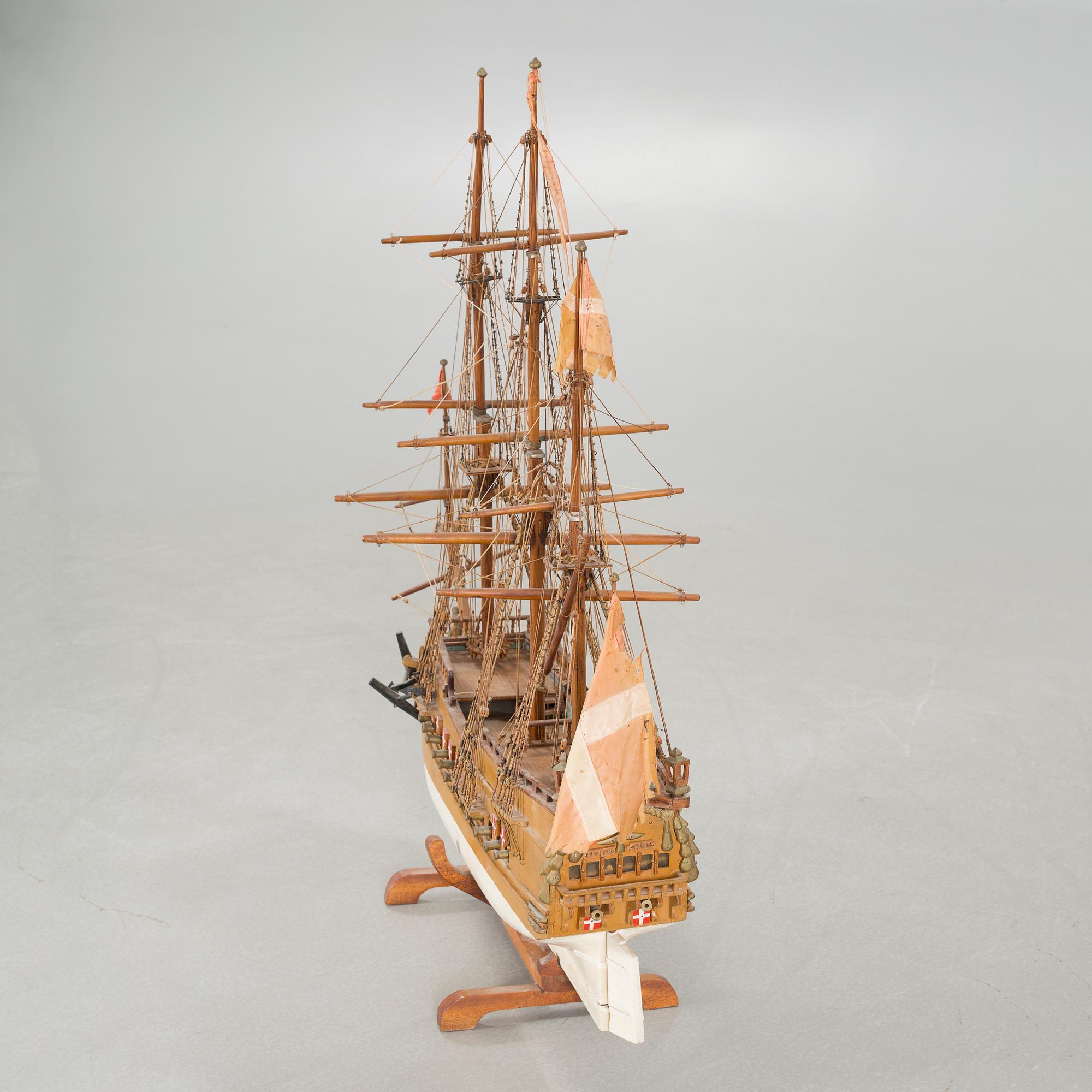 A 20th century ship model.