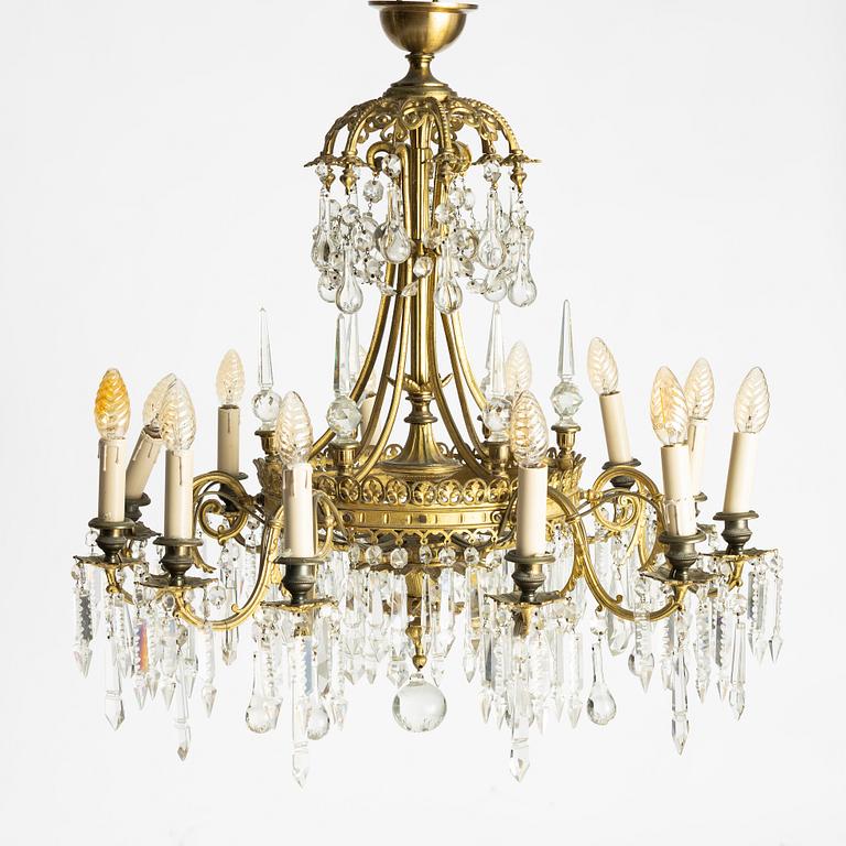 A chandelier, late 19th Century.