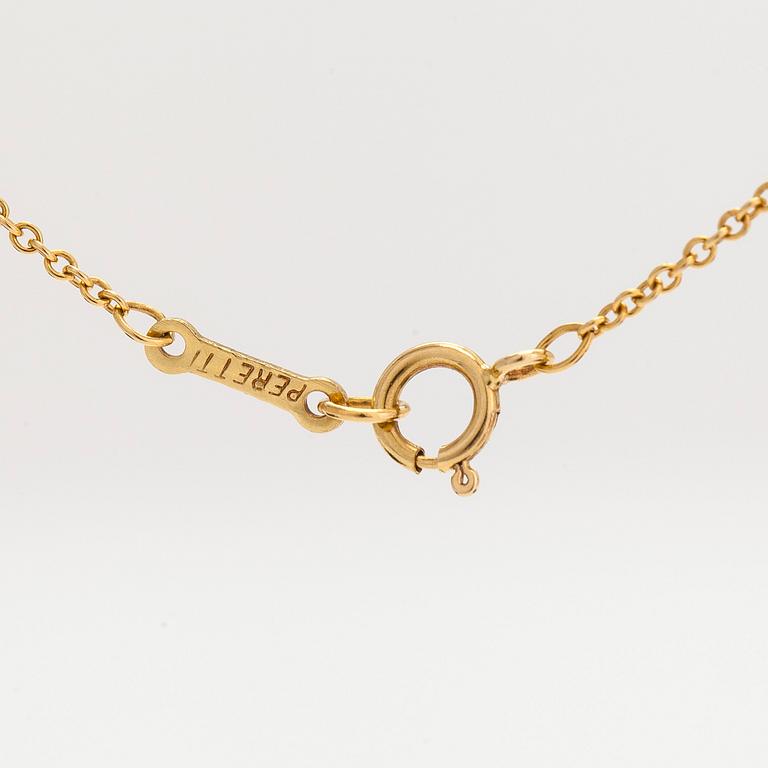 Tiffany & Co, Elsa Peretti, an 18K gold 'Bean' necklace.