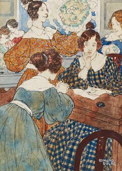 EDMUND DULAC, akvarell med täckvitt, signerad Edmund Dulac.