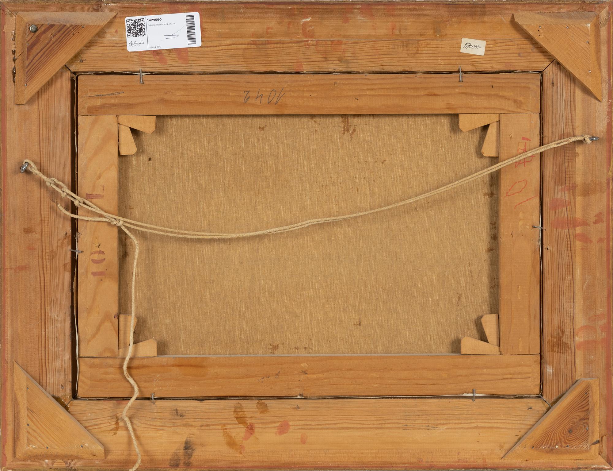 Edvard Rosenberg, oil on canvas, signed.