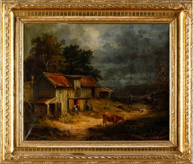 OKÄND KONSTNÄR, olja på duk, ej signerad, 1800-tal.