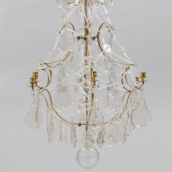 Chandelier for six lights, Rococo, 18th century.
