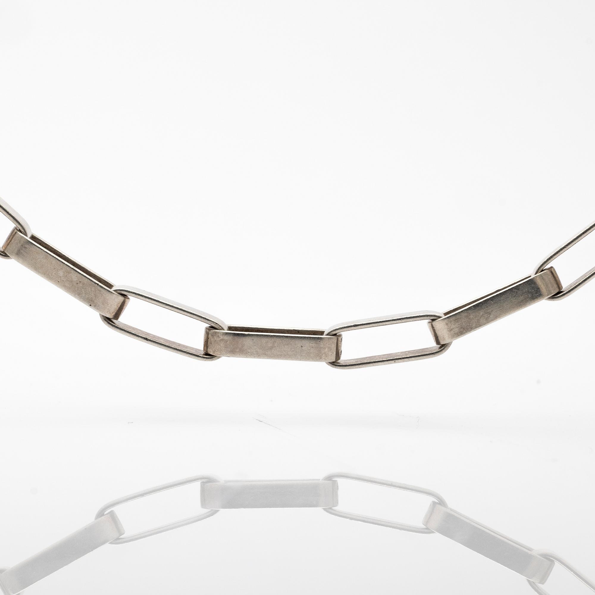 K-J Johansson, Neck chain, silver, 1975, Gothenburg.
