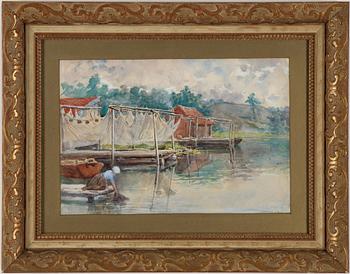 Frans Wilhelm Odelmark, watercolour, signed.