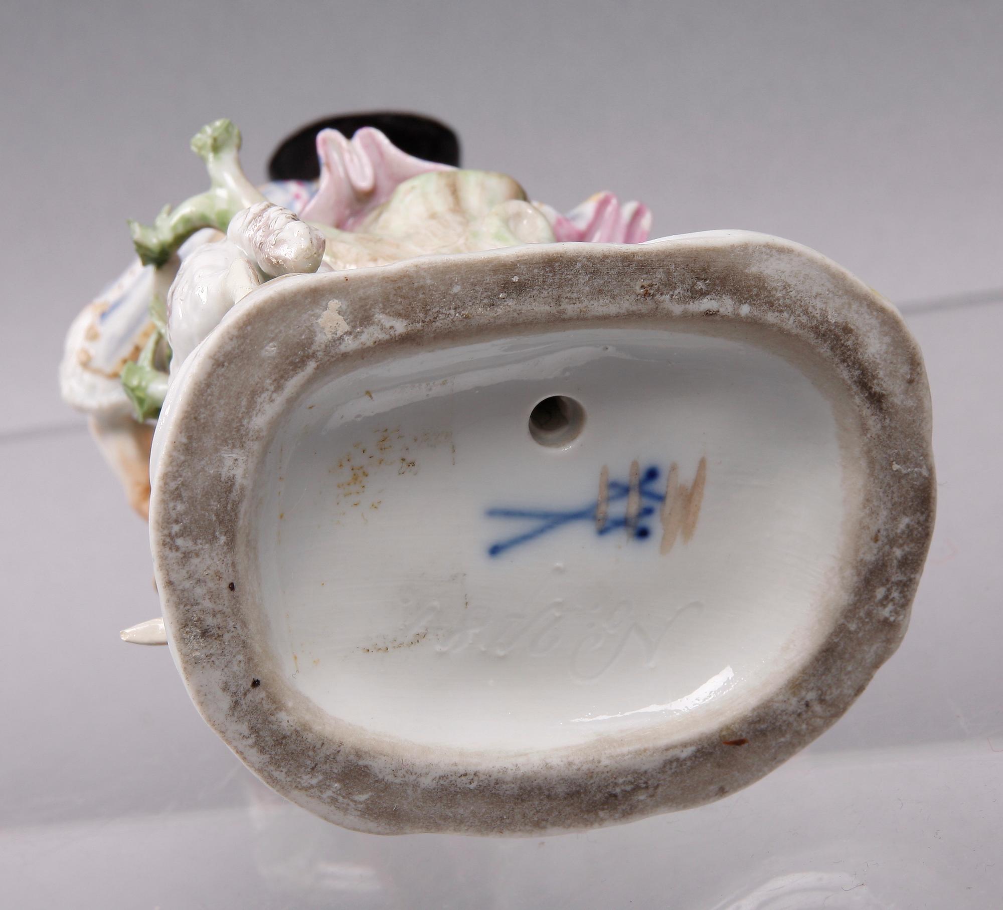 FIGURIN, porslin. Meissen, 1700-tal.