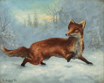 Unknown artist, oil on canvas, a pair, signed H. Holmberg and dated 1883.