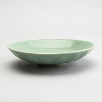 A celadon glazed dish, Ming dynasty (1368-1644).