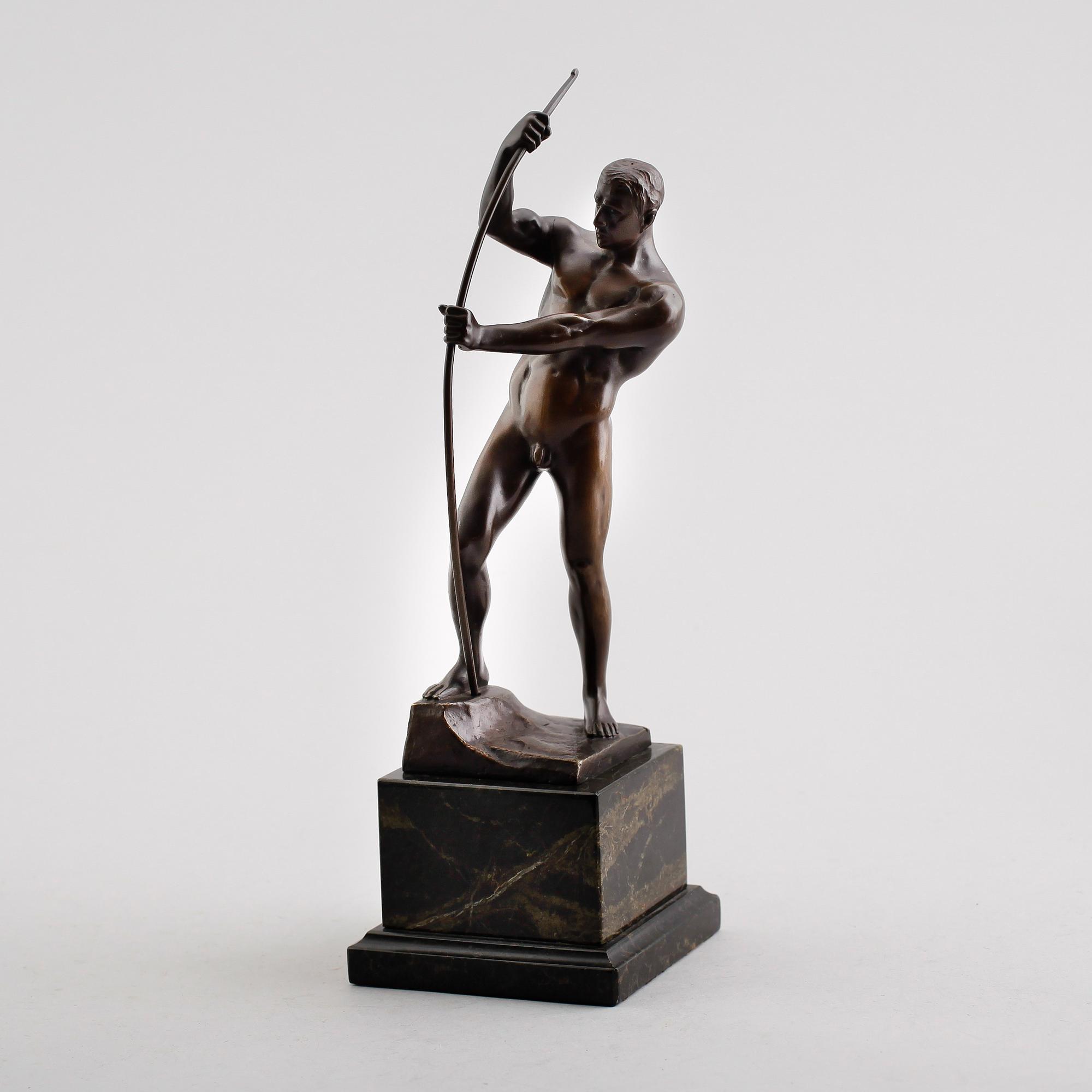 SKULPTUR, brons, signerad H. Riese, 1900-talets första hälft.