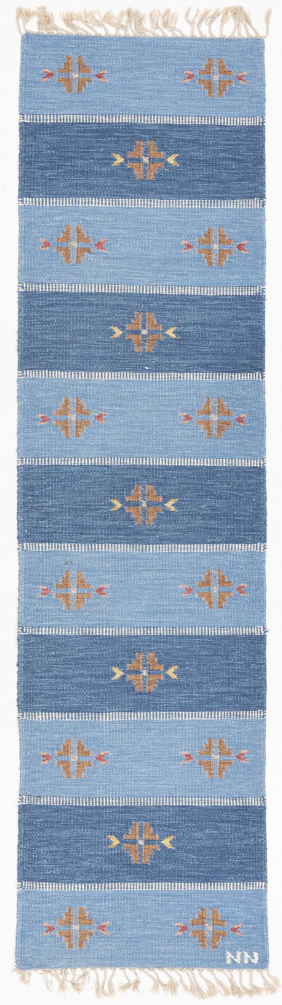 Gallery rug, Rölakan, signed NN. Approx. 310 x 80 cm.