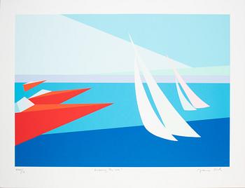 Franco Costa, "Red spinnaker in Florida", "Newport's sunset", "Out on the sea", "Dreaming the Sea" (4).