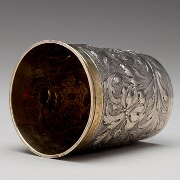 Cornelius Poppe, bägare, silver, Augsburg 1690. Barock.