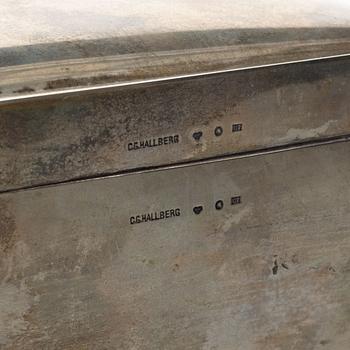 CG Hallberg, cigarrskrin, silver, Stockholm 1905.