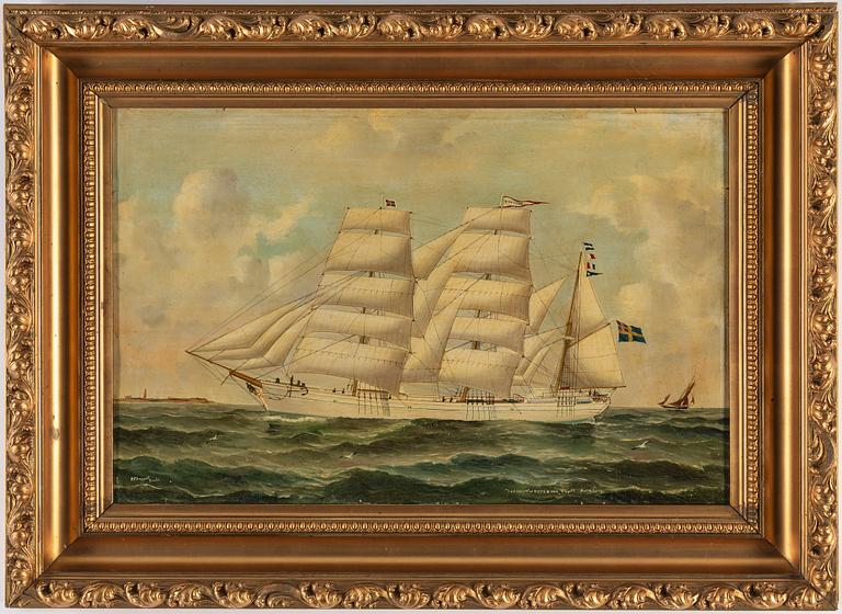 OKÄND KONSTNÄR, olja på duk, signerad A. Chappell Coole.