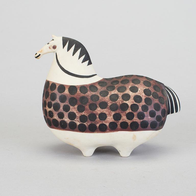 A STIG LINDBERG stone ware 'Springare' figurine for Gustavsberg, signed.