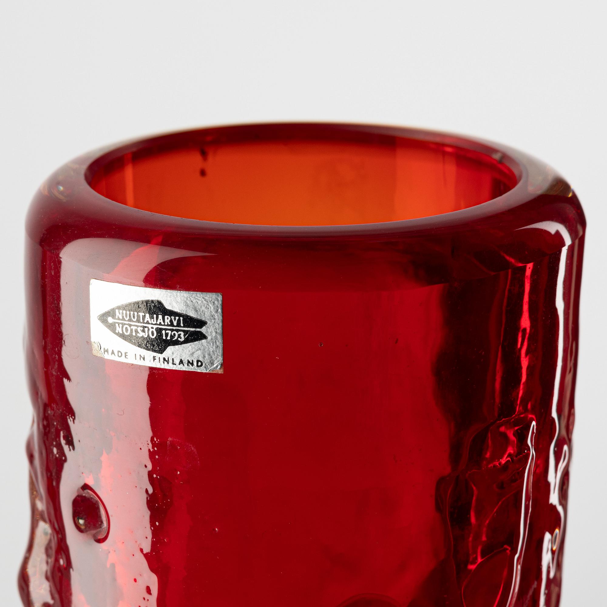 Oiva Toikka, a 'Bamboo' glass vase, Nuutajärvi, Notsjö, Finland 1967-69.