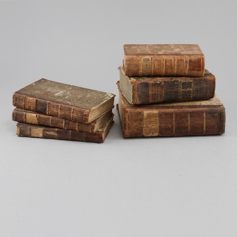 BÖCKER, 6 st, bl a "Les epreuves du sentiment...", 1700- och 1800-tal.