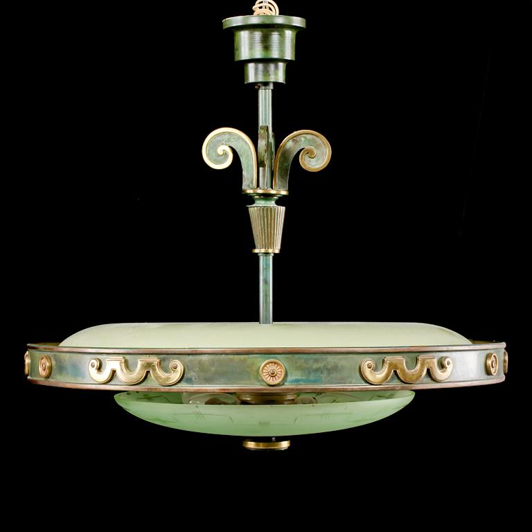 TAKLAMPA, 1930/40-tal. Höjd 60 cm.