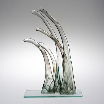 HELENA TYNELL, GLASSKULPTUR. Sommarvind. Sign. HT -87. Glashytte, Limburg.