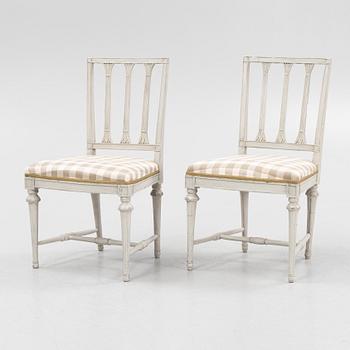 A pair of late Gustavian chairs by J. E. Höglander (master in Stockholm 1777-1813).