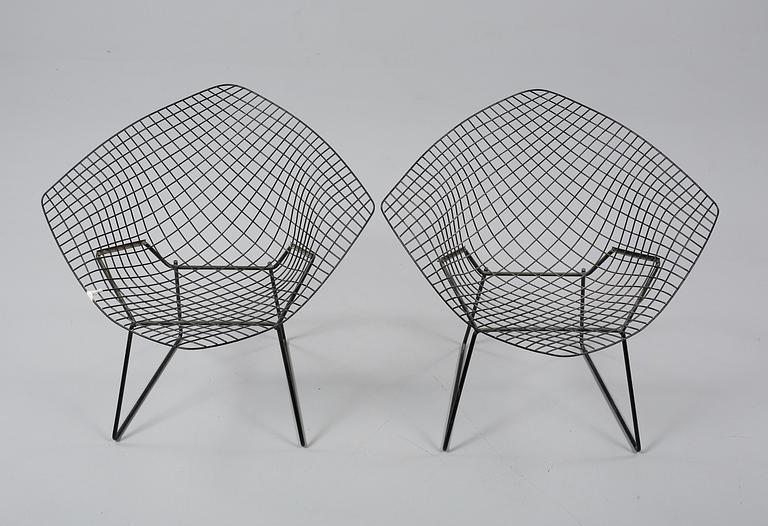 FÅTÖLJER, ett par, "Diamond Chair", Harry Bertoia, 1900-talets andra hälft.