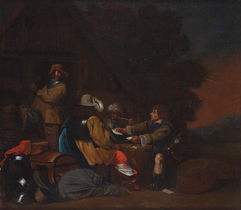 Gerard Terborch Hans krets, Soldater i ett läger.
