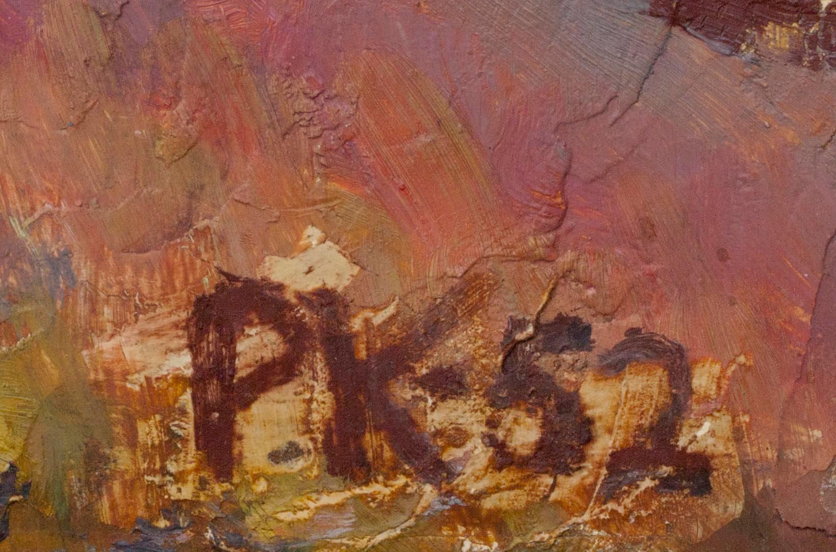 PERTTI KOLEHMAINEN (FINLAND), sign. och dat. -52 olja på skiva.