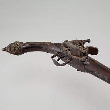 A mid 19th century miquelet lock pistol.