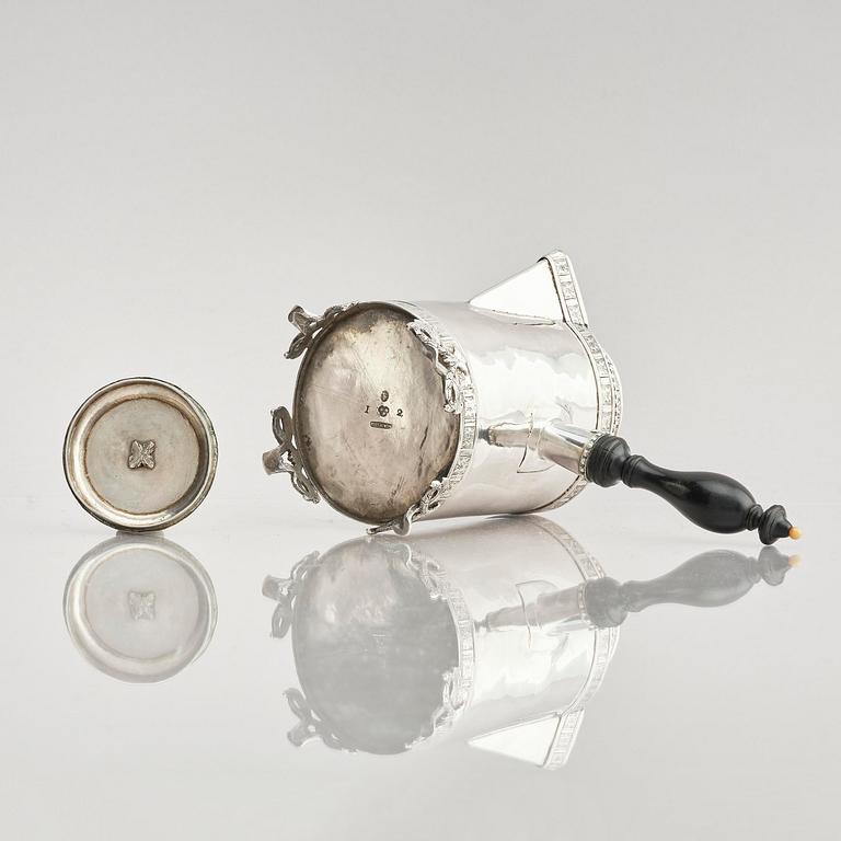 A Swedish 18th century silver milk jug, mark of Anders Hjulström, Köping 1791.