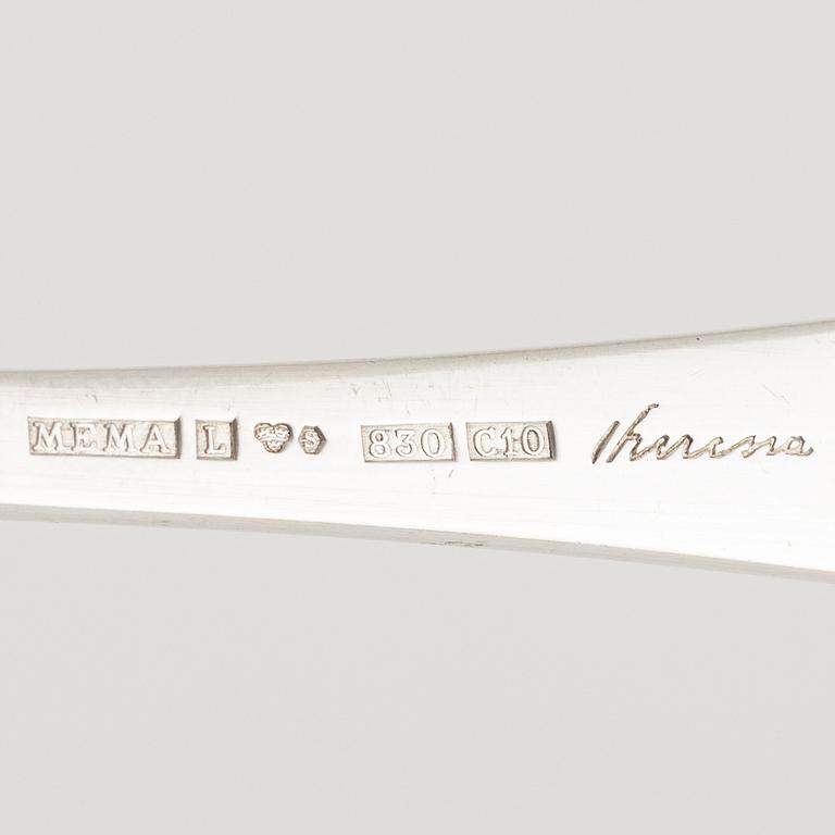 Theresia Hvorslev, cutlery set, 24 pieces, silver, "Tradition", Mema, Lidköping 1970s.