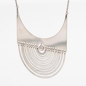 Tapio Wirkkala, necklace, "Half Moon", sterling silver. Westerback, Helsinki 1972.