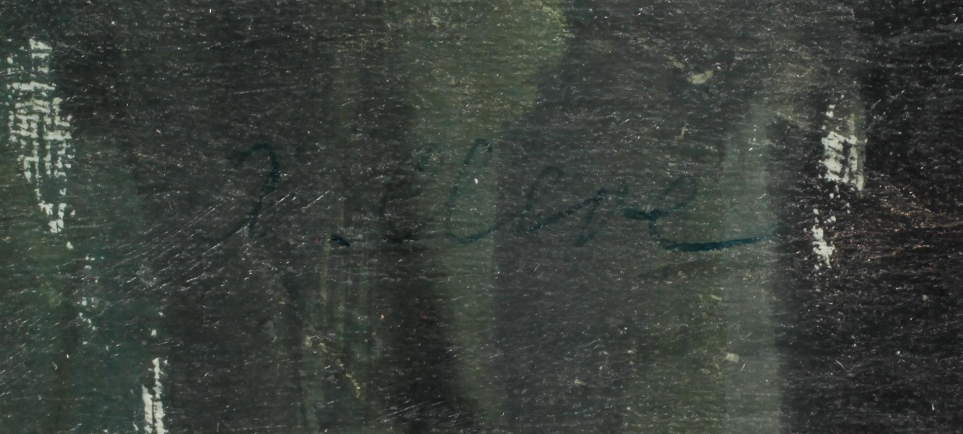 AGNES CLEVE, olja på pannå, signerad.