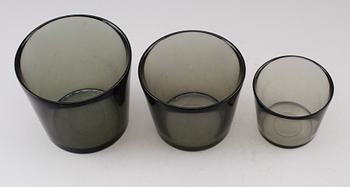 YTTERFODER, 3 st, glas, Fuga, Orrefors, 1900-talets mitt.