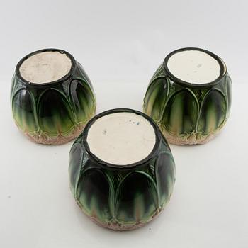 Outer covers 3 pcs Jugend, Rörstrand early 20th century stoneware.