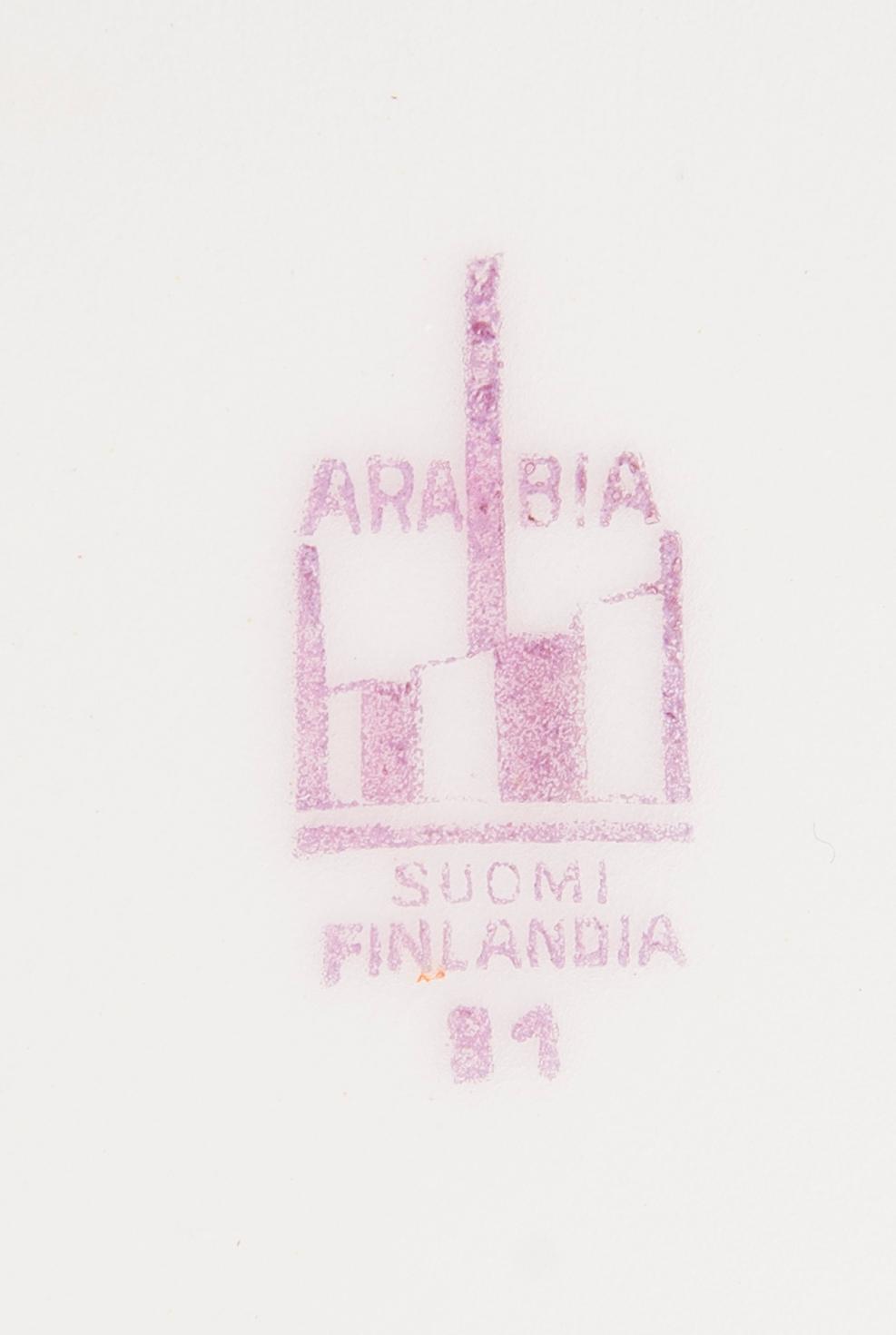 MATSERVIS, 36 delar, porslin, AB-modell, Arabia, Finland 1928-32.