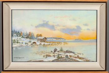 K.V. LUUKKONEN, pastell, signerad.