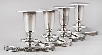 LJUSSTAKAR, 4 st, silver, Ceson, Göteborg, 1972, 1974.