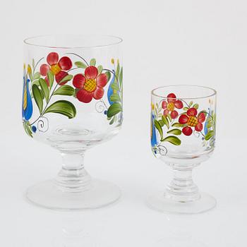 Glass service, 23 pieces, second half of the 20th century.