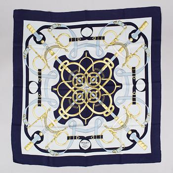 Hermès, an 'Eperon d'Or' silk scarf.