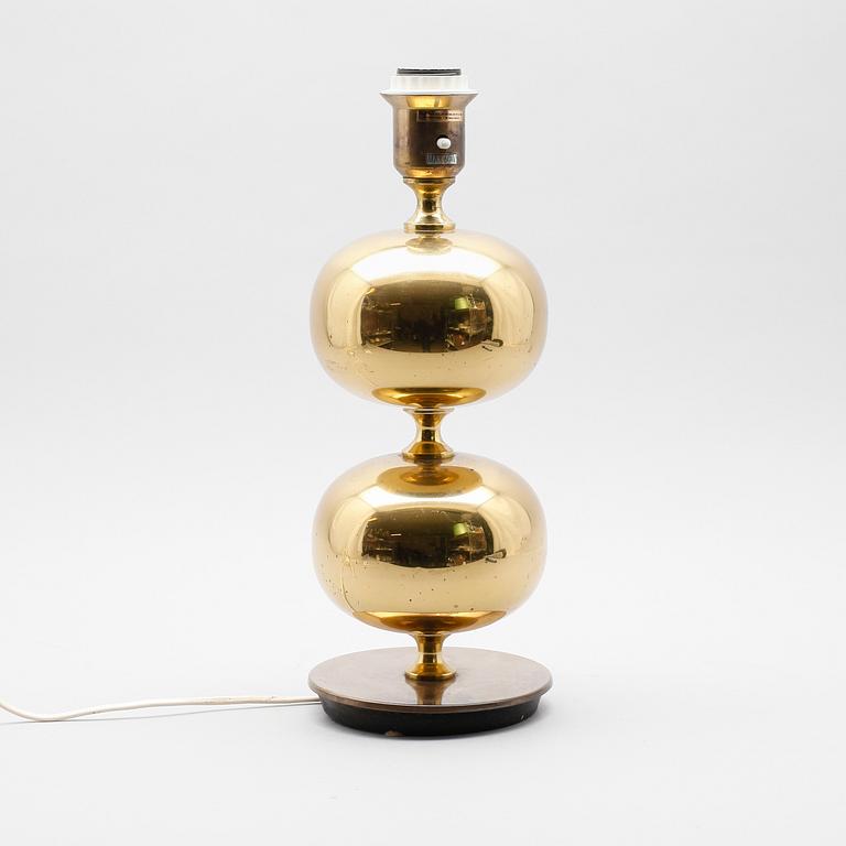 BORDSLAMPA, mässing, AB Stilarmatur, Tranås, 1900-talets andra hälft.