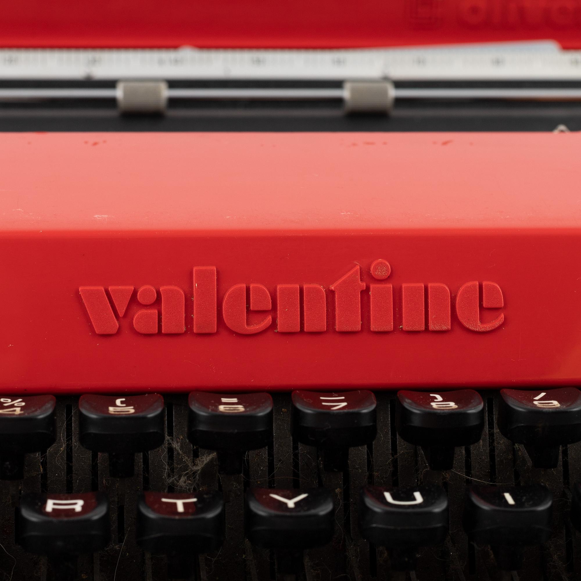 Ettore Sottsass, three 'Valentine' typwriters, Olivetti, Italy.