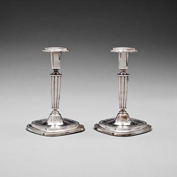 LJUSSTAKAR, ett par, silver, C G Hallberg, Stockholm, 1956, vikt ca 450g.