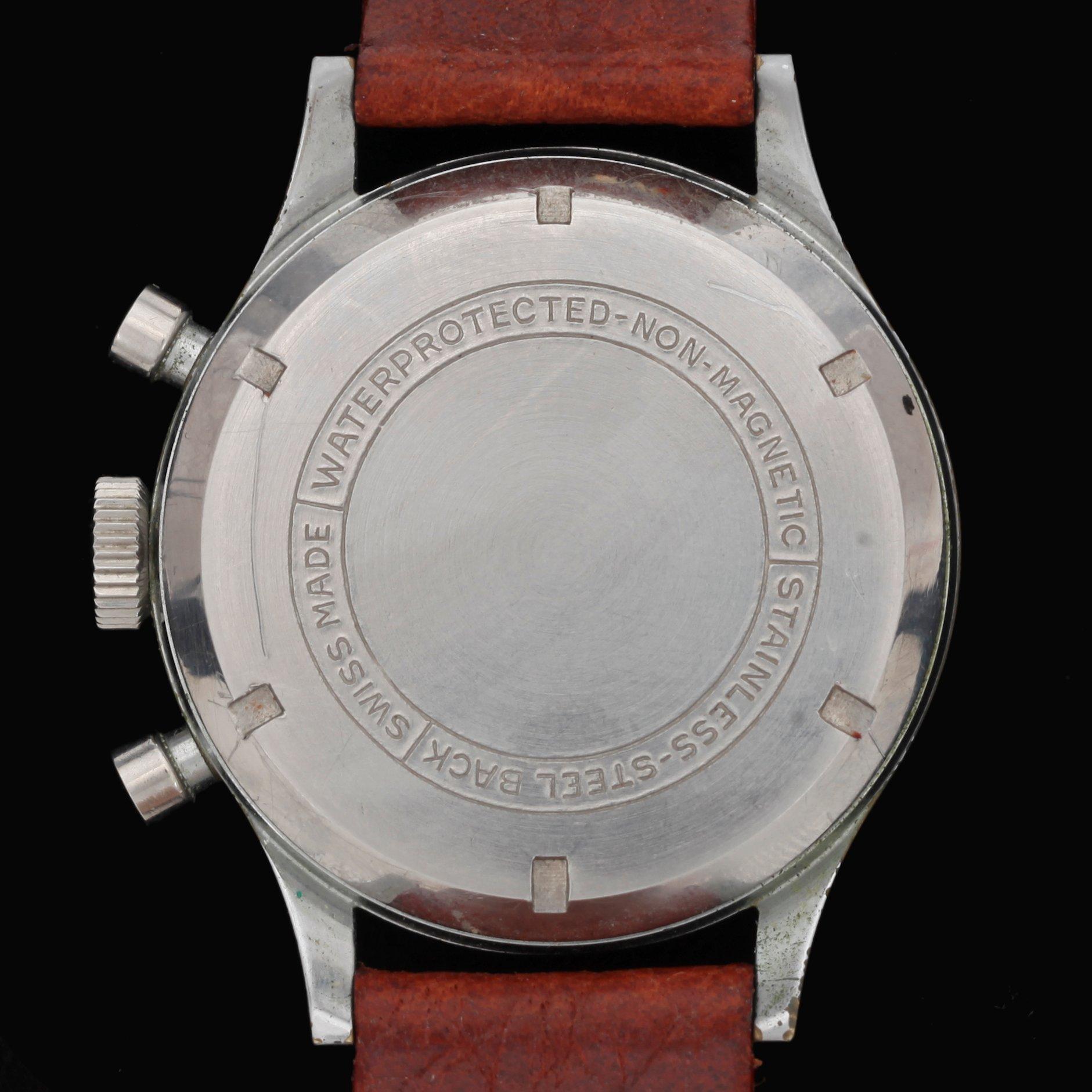 PIERPOT WATCH CO, herr, stål, kronograf, 1940/50-tal.