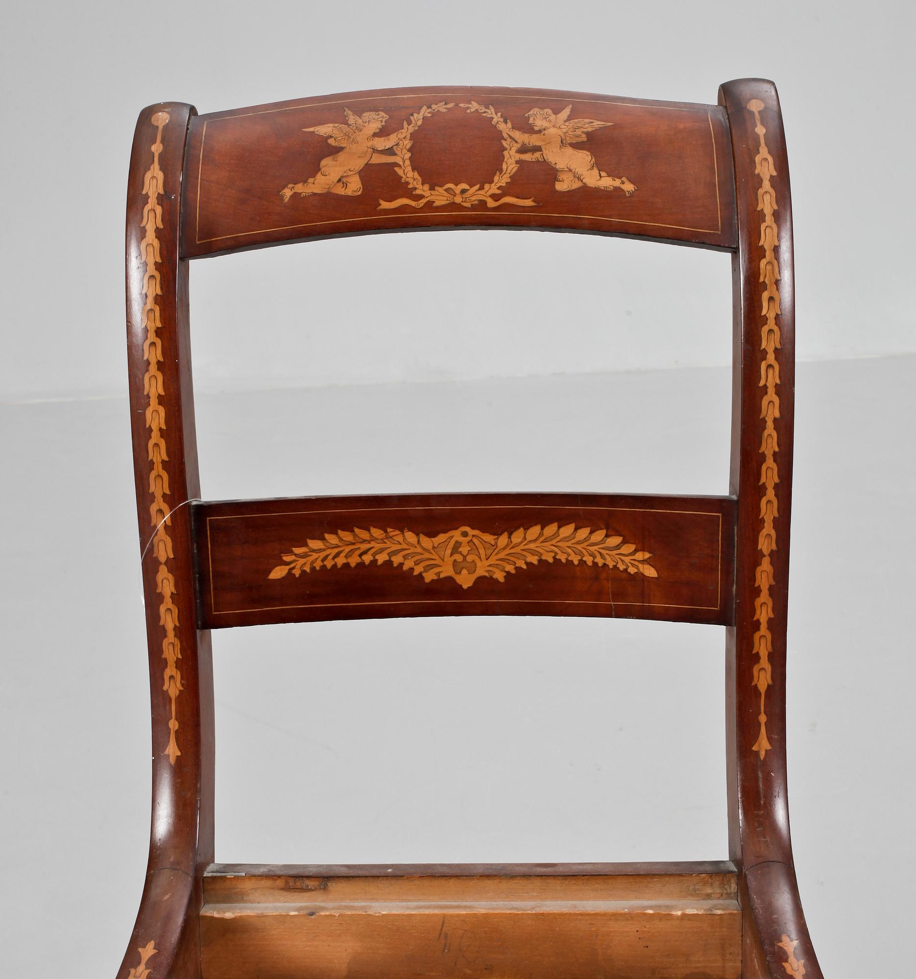 STOLAR, ett par, empire, 1800-talets första hälft.