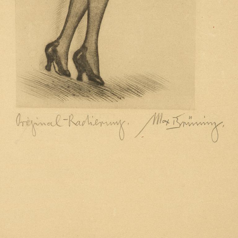 MAX BRÜNNING, etching, signed.