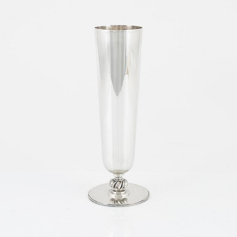 A Swedish Sterling Silver Vase, mark of Atelier Borgila 1947.