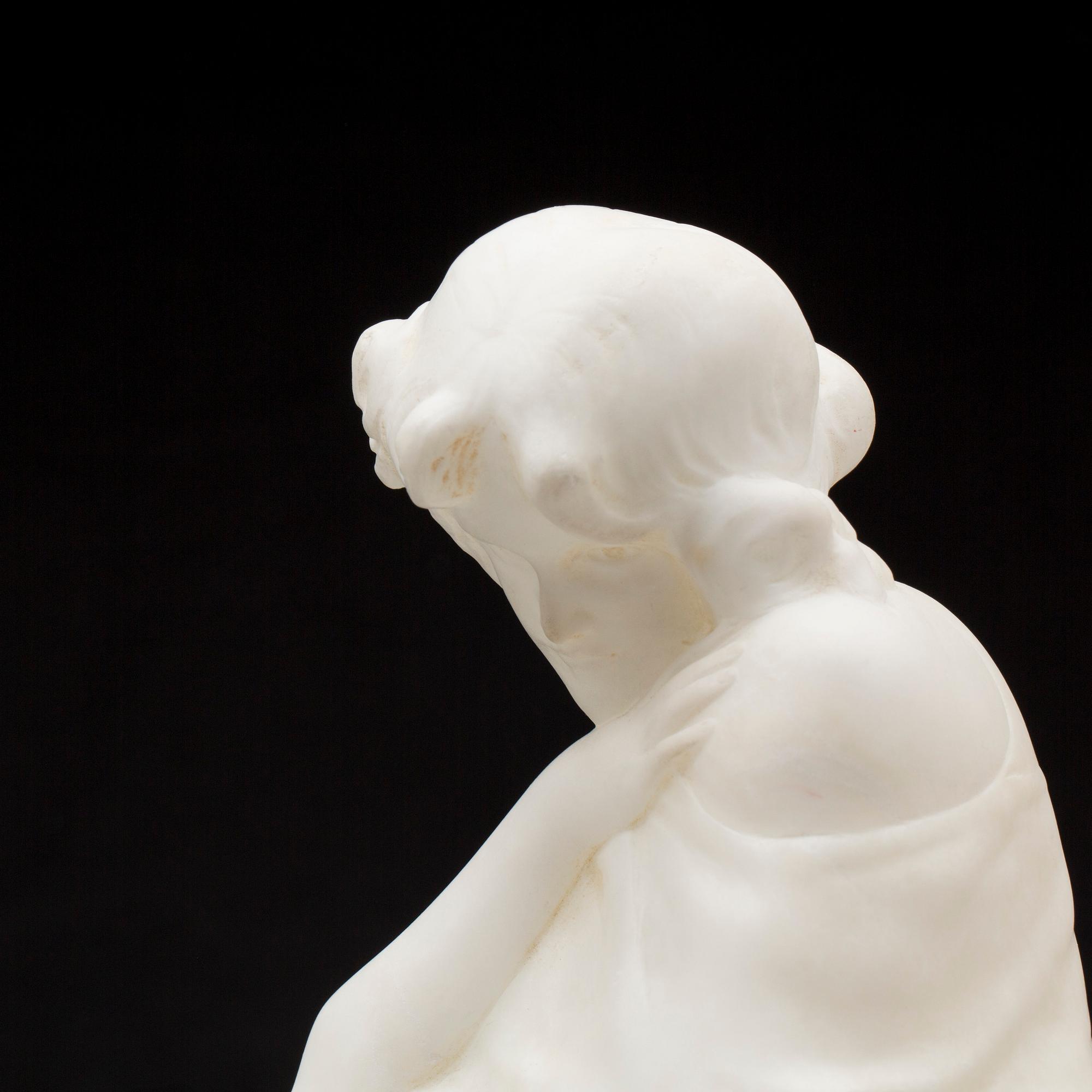 SKULPTUR, alabaster. 18/1900-tal.