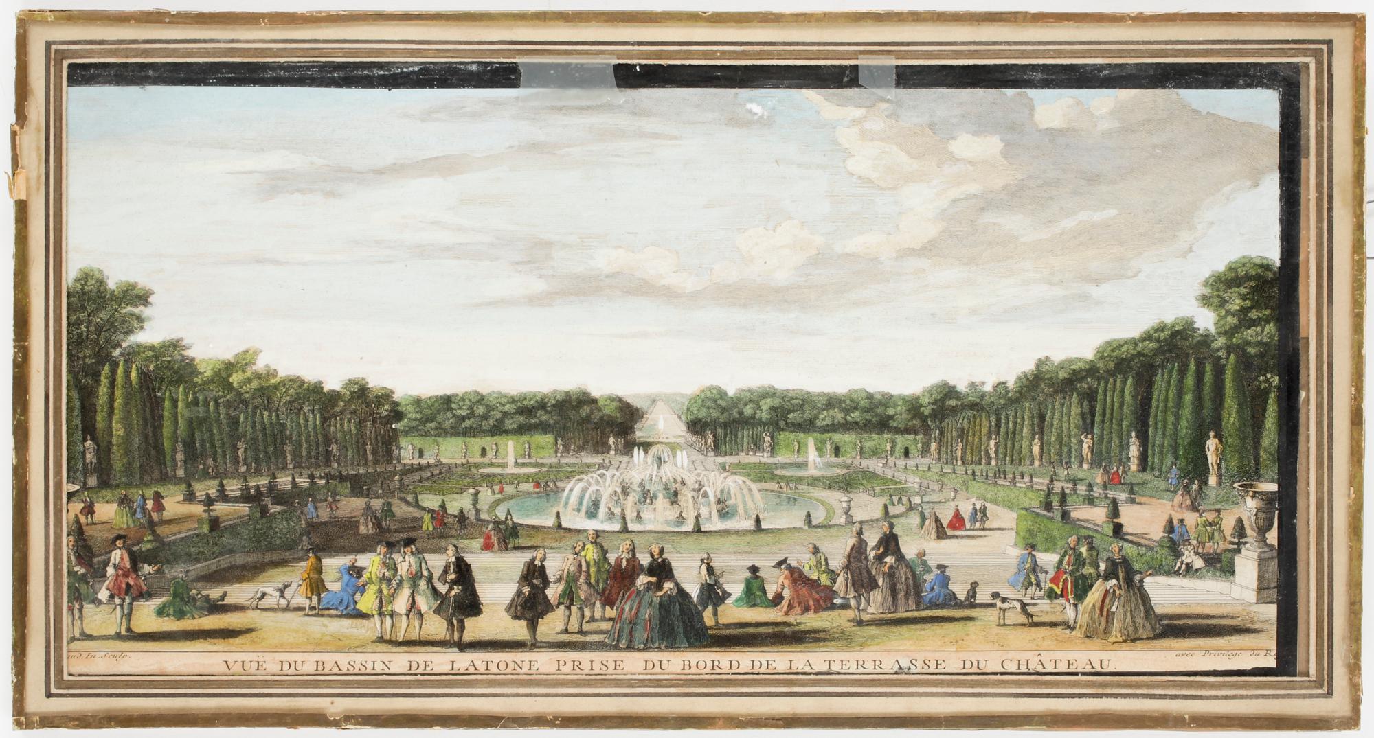 JACQUES RIGAUD, kolorerade gravyrer, 1700-talets mitt.