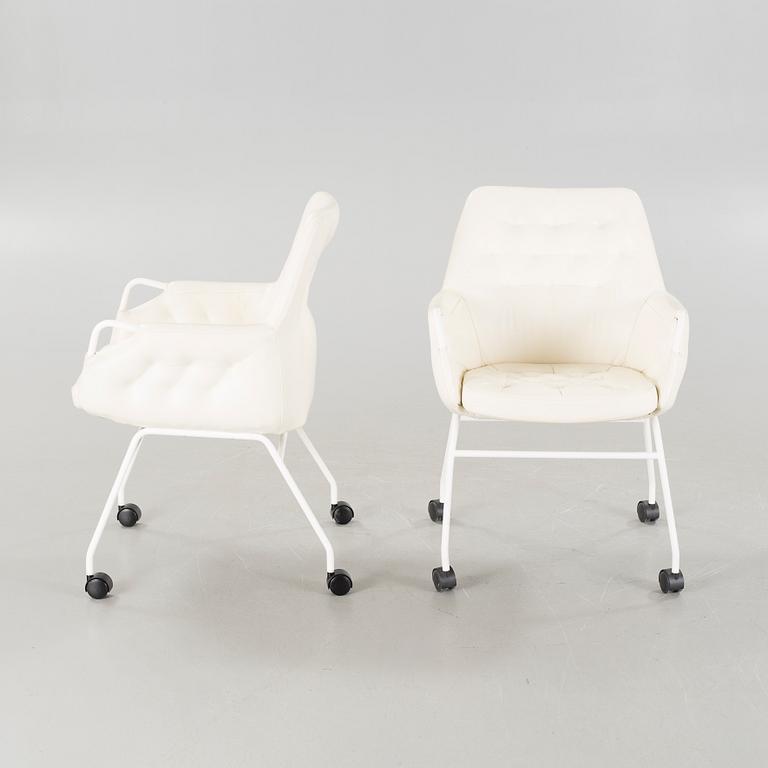 Six "Mirja" armchairs, designed by Bruno Mathsson for Bruno Mathsson International, dated 2001.