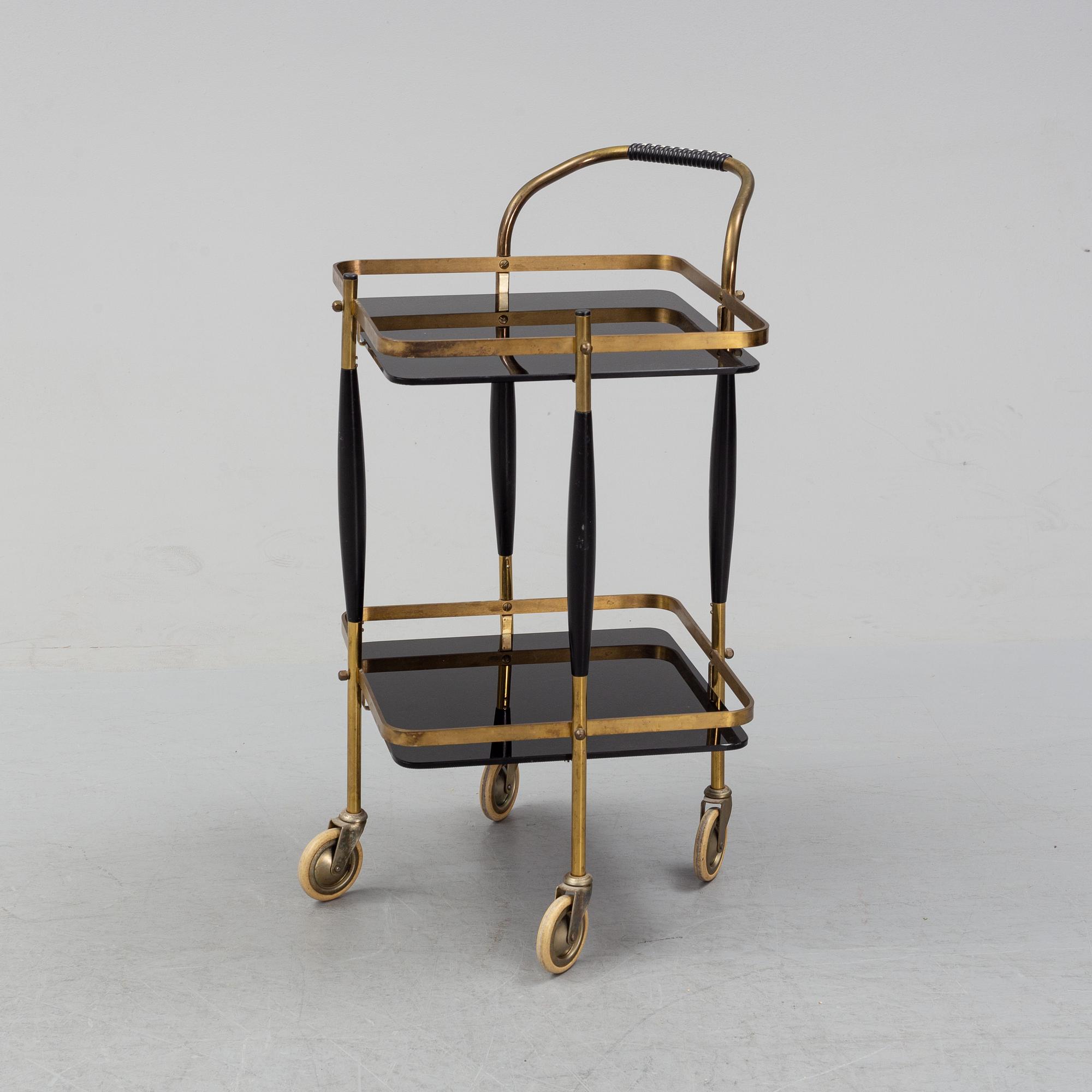 A mid 20th century serving trolley.